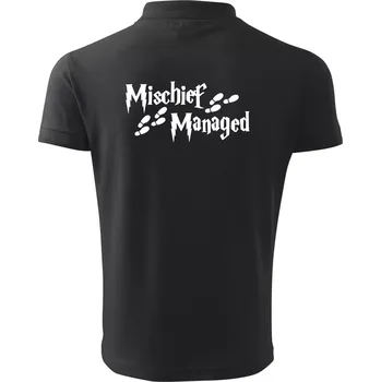 Pánská košile Harry - Mischief Managed - Polokošile pánská Pique Polo 203 - 3XL ( Dřevěné uhlí )