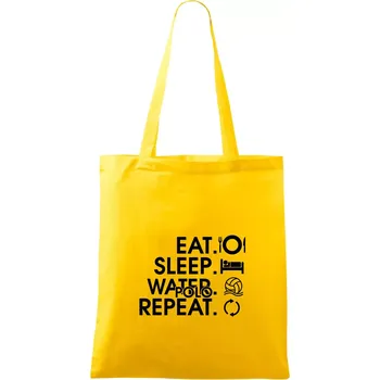 Eat sleep water polo repeat - Taška bavlněná - 42 x 38 cm ( Žlutá )