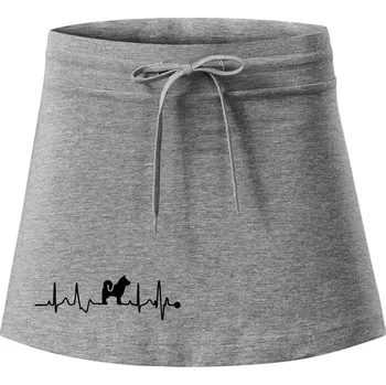 Dámská sukně Shiba-Inu EKG - Sportovní sukně - two in one - XL ( Tmavě šedý melír )