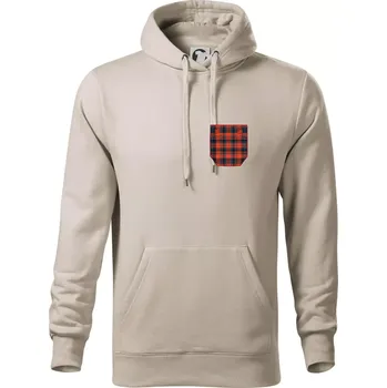 Pánská mikina Flanelové triko červené - Mikina pánská Cape s kapucí - 5XL ( Ledově šedá )