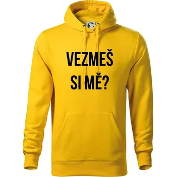 Pánská mikina Zásnuby - Mikina pánská Cape s kapucí - 3XL ( Žlutá )