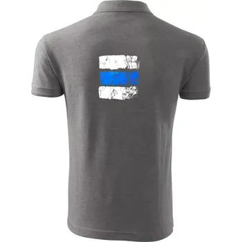 Pánská košile Turistická značka - modrá - Polokošile pánská Pique Polo 203 - 5XL ( Tmavě šedý melír )