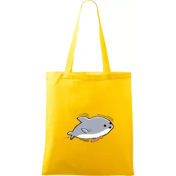 Nákupní taška Veselý žralok - Taška bavlněná - 42 x 38 cm ( Žlutá )