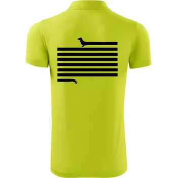 Pánská košile Jezevčík dlouhý - Polokošile Victory sportovní (dresovina) - XL ( Limetková )