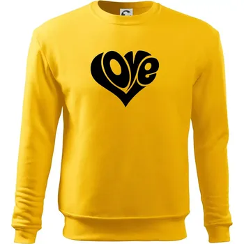 Pánská mikina Love nápis jednoduchý - Mikina Essential pánská - S ( Žlutá )