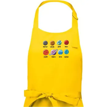 Kuchyňská zástěra Planety vedle sebe - Pánská zástěra na vaření - Univerzální velikost ( Žlutá )