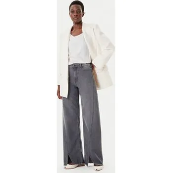 Simona Corsellini Jeansy A25CPPAT0601 Šedá Wide Leg 46