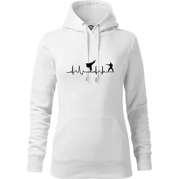 Dámská mikina Karate EKG - Mikina dámská Cape s kapucí - XL ( Bílá )