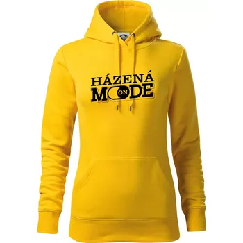 Dámská mikina Házená mode - Mikina dámská Cape s kapucí - S ( Žlutá )