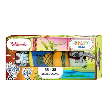 Pánské ponožky Bellinda CRAZY SOCKS BOX BE481044 světle zelená 35 - 38