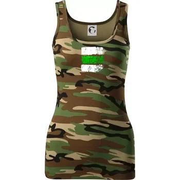 Dámské tričko Turistická značka - zelená - Dámské Maskáčové tílko - M ( Hnědý maskáč )