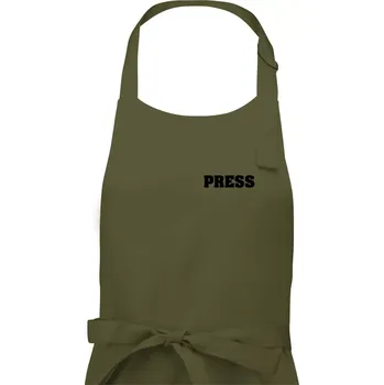Kuchyňská zástěra Novinář nápis - Press - Dámská zástěra na vaření - Univerzální velikost ( Khaki )