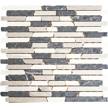 Kamenná mozaika MOS Brick 1125 30,5x32,5 cm béžová/šedá/bílá