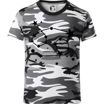 Chlapecké tričko Souhvězdí - Cancer - Rak - Dětské maskáčové triko - 104-110cm / 3-4 roky ( Šedý maskáč )