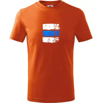 Turistická značka - modrá - Tričko dětské bavlněné - 146 cm/10 let ( Oranžová )