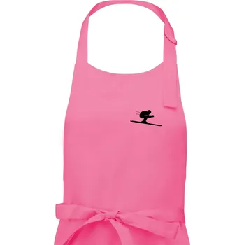 Kuchyňská zástěra Sjezdař prso - Pánská zástěra na vaření - Univerzální velikost ( Růžová )