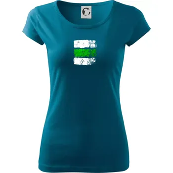 Turistická značka - zelená - Dámské triko Pure - XS ( Petrolejová )