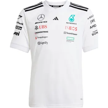 ADIDAS Dětský dres Mercedes AMG PETRONAS FORMULA ONE TEAM DRIVER 15 LET BÍLÁ|ČERNÁ