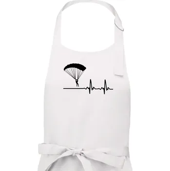 Kuchyňská zástěra Paragliding EKG - Dámská zástěra na vaření - Univerzální velikost ( Bílá )