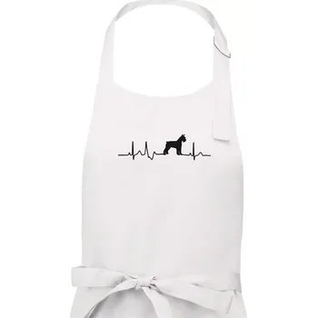 Kuchyňská zástěra Ekg knírač tělo - Dámská zástěra na vaření - Univerzální velikost ( Bílá )