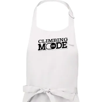 Kuchyňská zástěra Climbing mode - Pánská zástěra na vaření - Univerzální velikost ( Bílá )
