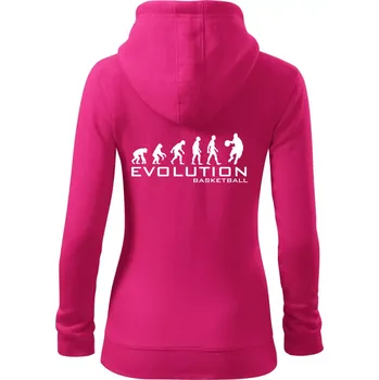 Dámská mikina Evoluce Basketball - Dámská mikina trendy zipper s kapucí - L ( Purpurová )