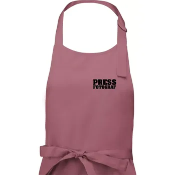 Kuchyňská zástěra Novinář nápis - Press Fotograf - Pánská zástěra na vaření - Univerzální velikost ( Starorůžová )