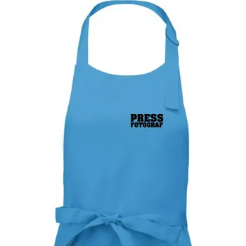 Kuchyňská zástěra Novinář nápis - Press Fotograf - Pánská zástěra na vaření - Univerzální velikost ( Světlý tyrkys )