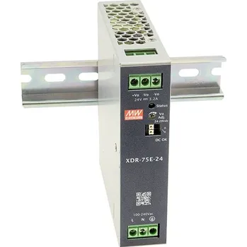 spínaný zdroj MEAN WELL XDR-75E-36 síťový zdroj na DIN lištu 36 V 2.1 A 75.6 W Obsah 1 ks