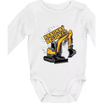 Krajinný designér - Body kojenecké s dlouhým rukávem - Dlouhý r. 6-12 měs ( Bílá )