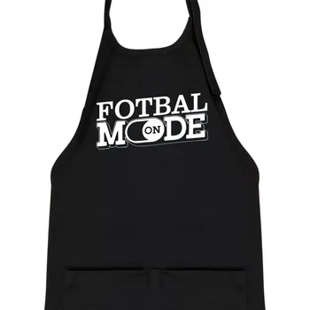 Kuchyňská zástěra Fotbal mode - Dětská zástěra na vaření - Univerzální velikost ( Černá )