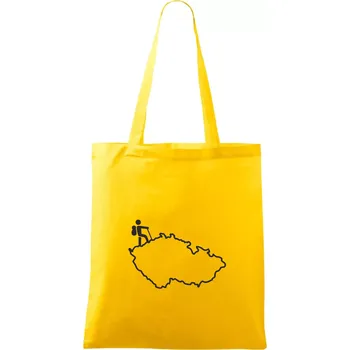 Nákupní taška Český turista - Taška bavlněná - 42 x 38 cm ( Žlutá )