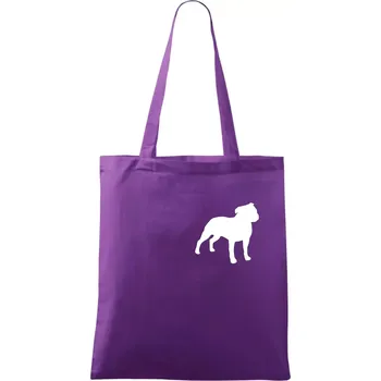 Americký stafordširský teriér Na prsu - Taška bavlněná - 42 x 38 cm ( Fialová )
