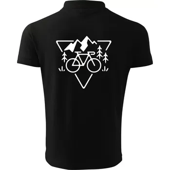 Pánská košile Cyklo trojúhelník - Polokošile pánská Pique Polo 203 - S ( Černá )