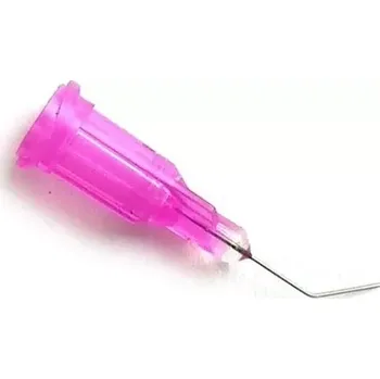 Lepící sada Zahnutá jehla PPU30 45° levandulová (Zahnutá dávkovací jehla z nerezové oceli s úhlem 45°, opatřená polypropylenovým nábojem.)