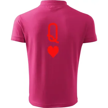 Pánská košile Poker Q love - Polokošile pánská Pique Polo 203 - XL ( Purpurová )