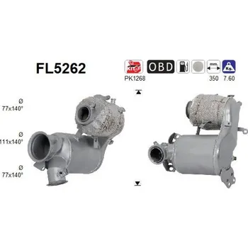 Filtr pevných částic Filtr pevnych castic, vyfukovy system AS FL5262
