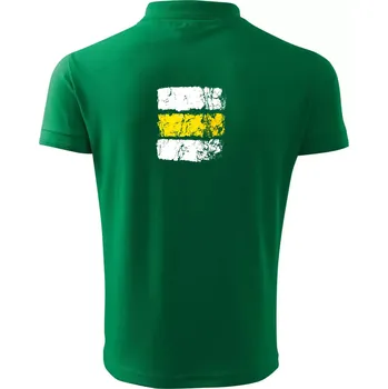 Pánská košile Turistická značka - žlutá - Polokošile pánská Pique Polo 203 - M ( Středně zelená )