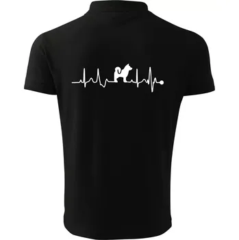 Pánská košile Shiba-Inu EKG - Polokošile pánská Pique Polo 203 - 5XL ( Černá )