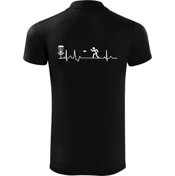 Pánská košile EKG disc golf - Polokošile Victory sportovní (dresovina) - S ( Černá )