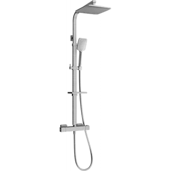 Sprchový set Mexen CQ62 nástěnná sprchová sada s dešťovou sprchou a termostatickou baterií, grafit - 772506295-66 Nástěnné sprchové systémy