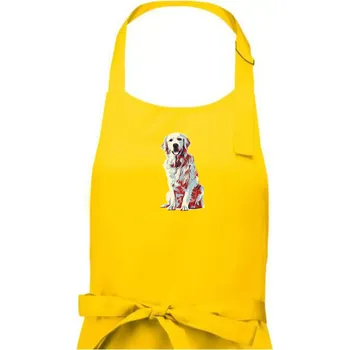 Kuchyňská zástěra Zlatý retriever vintage - Pánská zástěra na vaření - Univerzální velikost ( Žlutá )