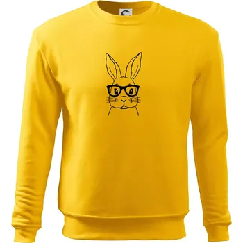 Pánská mikina Králík s brýlemi - Mikina Essential pánská - L ( Žlutá )