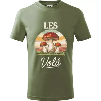 Chlapecké tričko Les volá - Tričko dětské bavlněné - 98 cm / 2 roky ( Khaki )