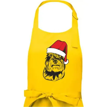Kuchyňská zástěra Knírač vánoční - Dámská zástěra na vaření - Univerzální velikost ( Žlutá )