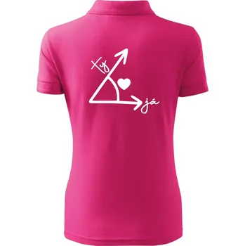 Matematika láska - Polokošile dámská Pique Polo - S ( Purpurová )