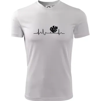 EKG Monstera - Pánské triko Fantasy sportovní (dresovina) - M ( Bílá )