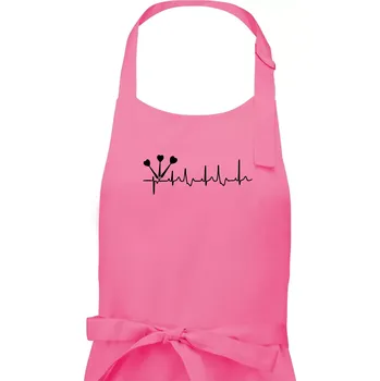 Kuchyňská zástěra EKG šipky - Pánská zástěra na vaření - Univerzální velikost ( Růžová )