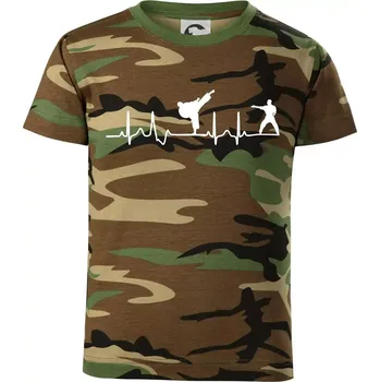 Chlapecké tričko Karate EKG - Dětské maskáčové triko - 104-110cm / 3-4 roky ( Hnědý maskáč )