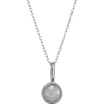 Náhrdelník EVOLUTION GROUP CZ Stříbrný náhrdelník s modrým krajkovým achátem - 12158.3